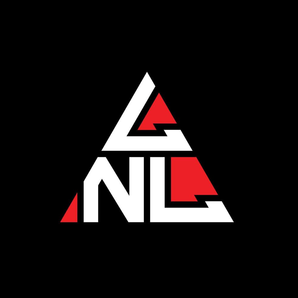 création de logo de lettre triangle lnl avec forme de triangle. monogramme de conception de logo triangle lnl. modèle de logo vectoriel triangle lnl avec couleur rouge. lnl logo triangulaire logo simple, élégant et luxueux.