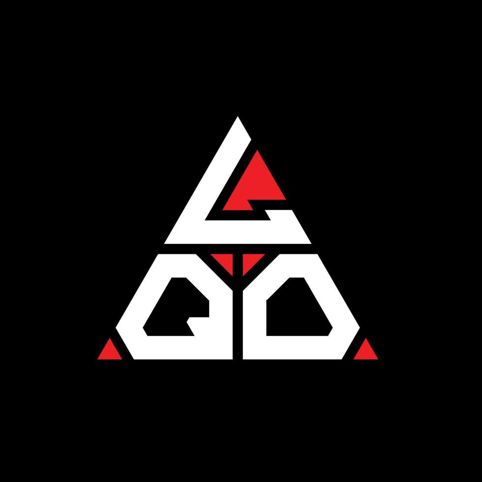 création de logo de lettre triangle lqo avec forme de triangle. monogramme de conception de logo triangle lqo. modèle de logo vectoriel triangle lqo avec couleur rouge. lqo logo triangulaire logo simple, élégant et luxueux.