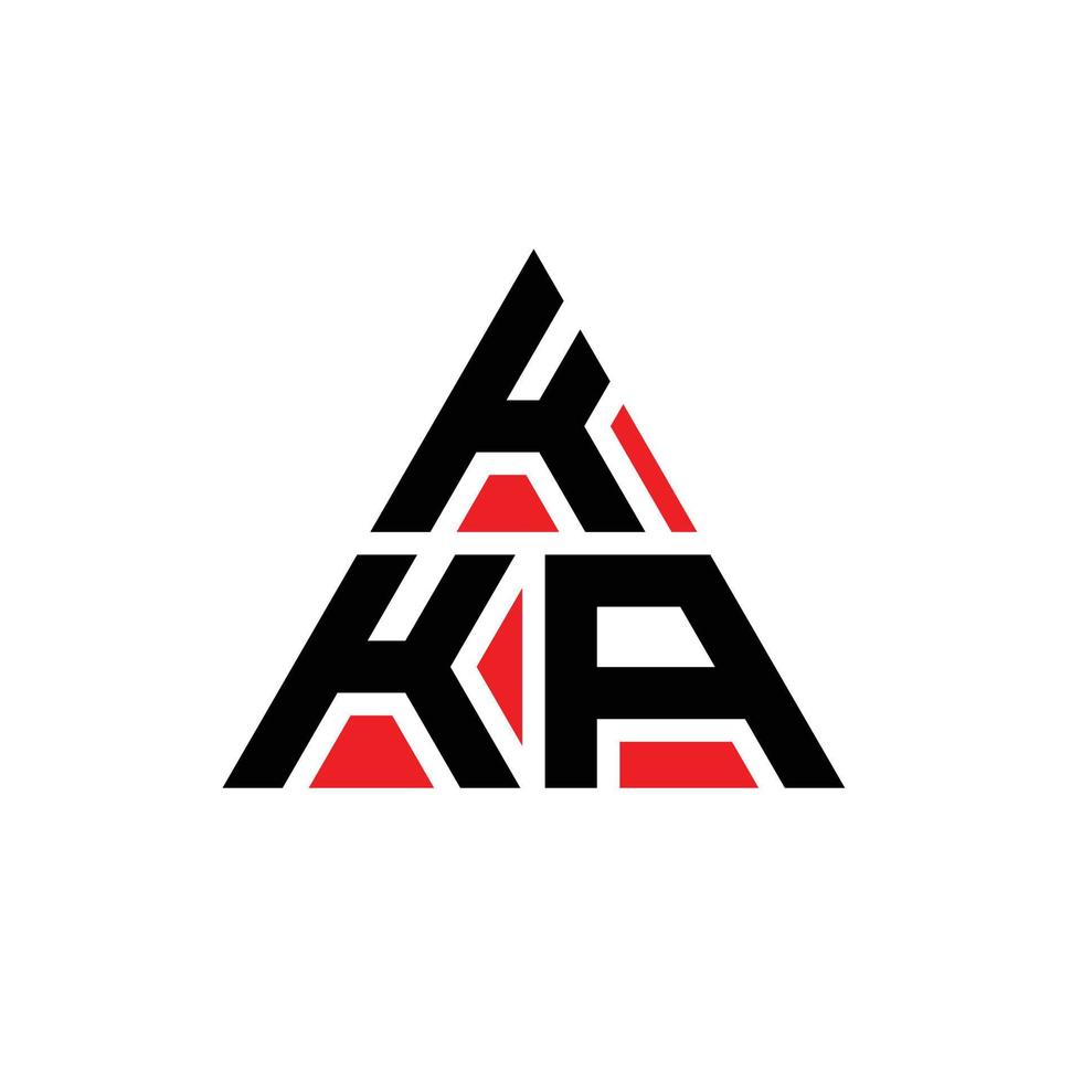 création de logo de lettre triangle kka avec forme de triangle. monogramme de conception de logo triangle kka. modèle de logo vectoriel triangle kka avec couleur rouge. logo triangulaire kka logo simple, élégant et luxueux.