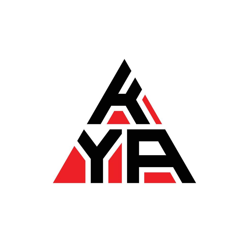 création de logo de lettre triangle kya avec forme de triangle. monogramme de conception de logo triangle kya. modèle de logo vectoriel triangle kya avec couleur rouge. logo triangulaire kya logo simple, élégant et luxueux.