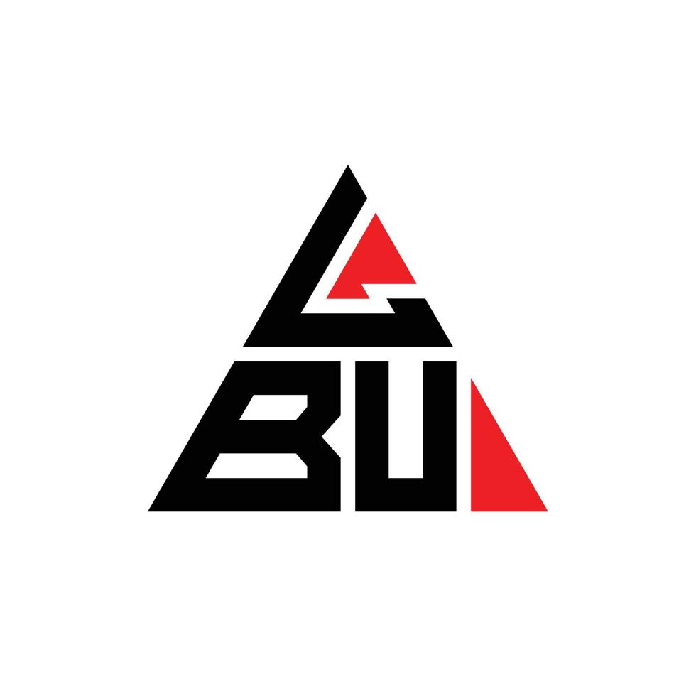 création de logo de lettre triangle lbu avec forme de triangle. monogramme de conception de logo triangle lbu. modèle de logo vectoriel triangle lbu avec couleur rouge. logo triangulaire lbu logo simple, élégant et luxueux.