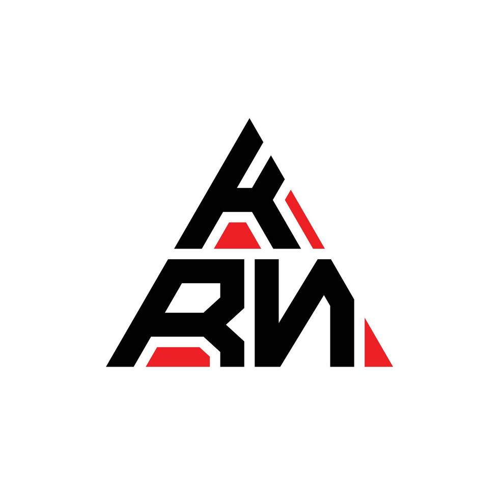 création de logo de lettre triangle krn avec forme de triangle. monogramme de conception de logo triangle krn. modèle de logo vectoriel triangle krn avec couleur rouge. logo triangulaire krn logo simple, élégant et luxueux.