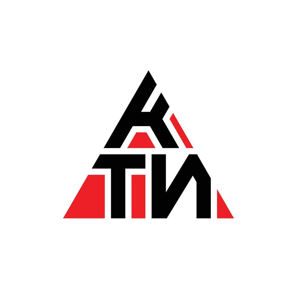 création de logo de lettre triangle ktn avec forme de triangle. monogramme de conception de logo triangle ktn. modèle de logo vectoriel triangle ktn avec couleur rouge. logo triangulaire ktn logo simple, élégant et luxueux.