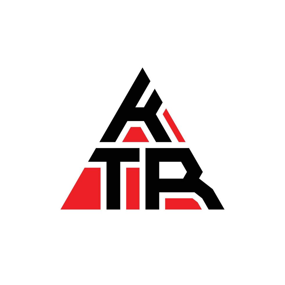 création de logo de lettre triangle ktr avec forme de triangle. monogramme de conception de logo triangle ktr. modèle de logo vectoriel triangle ktr avec couleur rouge. logo triangulaire ktr logo simple, élégant et luxueux.