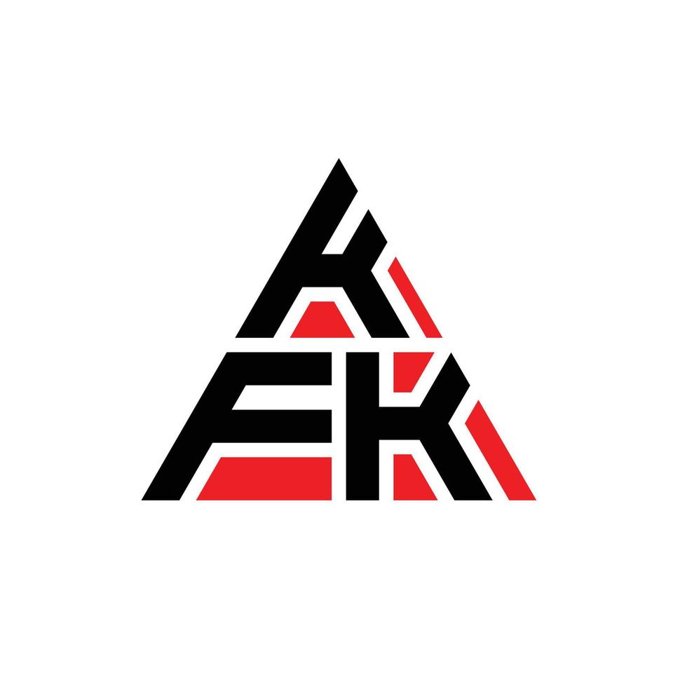 création de logo de lettre triangle kfk avec forme de triangle. monogramme de conception de logo triangle kfk. modèle de logo vectoriel triangle kfk avec couleur rouge. logo triangulaire kfk logo simple, élégant et luxueux.