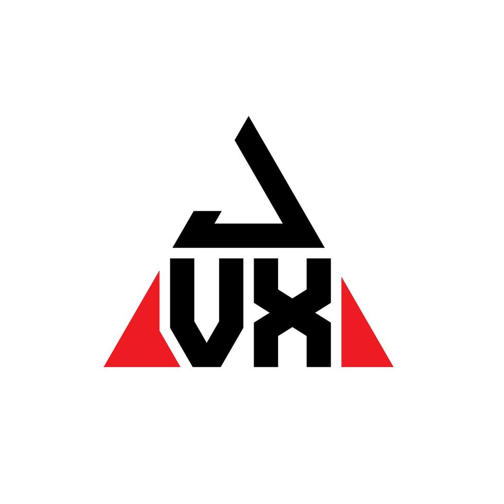 création de logo de lettre triangle jvx avec forme de triangle. monogramme de conception de logo triangle jvx. modèle de logo vectoriel triangle jvx avec couleur rouge. logo triangulaire jvx logo simple, élégant et luxueux.