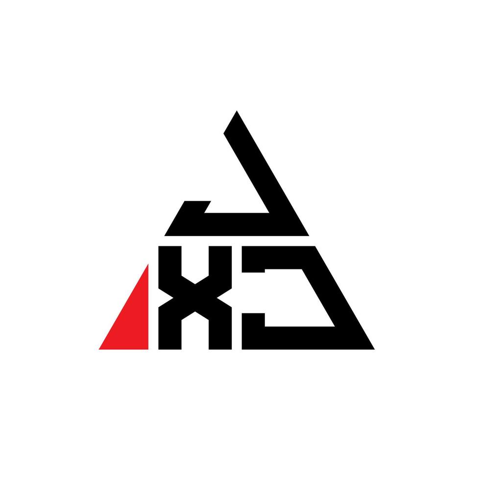 création de logo de lettre triangle jxj avec forme de triangle. monogramme de conception de logo triangle jxj. modèle de logo vectoriel triangle jxj avec couleur rouge. logo triangulaire jxj logo simple, élégant et luxueux.