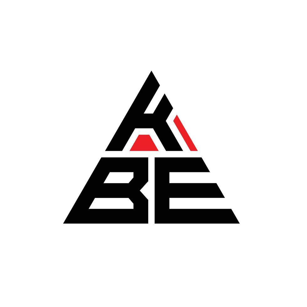 création de logo lettre kbe triangle avec forme de triangle. monogramme de conception de logo triangle kbe. modèle de logo vectoriel triangle kbe avec couleur rouge. logo triangulaire kbe logo simple, élégant et luxueux.