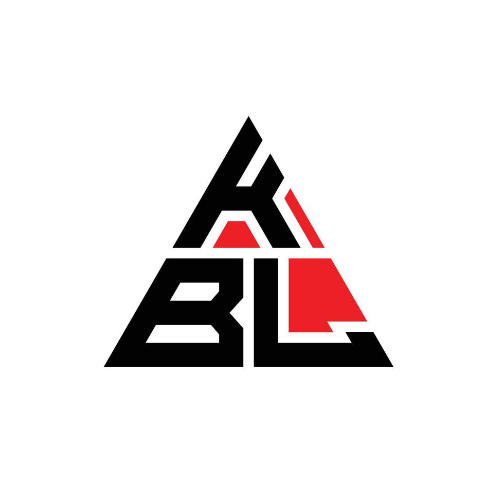 création de logo de lettre triangle kbl avec forme de triangle. monogramme de conception de logo triangle kbl. modèle de logo vectoriel triangle kbl avec couleur rouge. logo triangulaire kbl logo simple, élégant et luxueux.