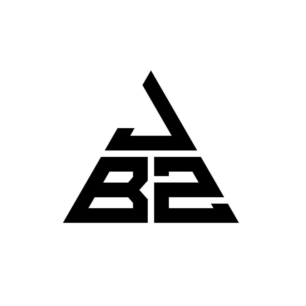 création de logo de lettre triangle jbz avec forme de triangle. monogramme de conception de logo triangle jbz. modèle de logo vectoriel triangle jbz avec couleur rouge. logo triangulaire jbz logo simple, élégant et luxueux.