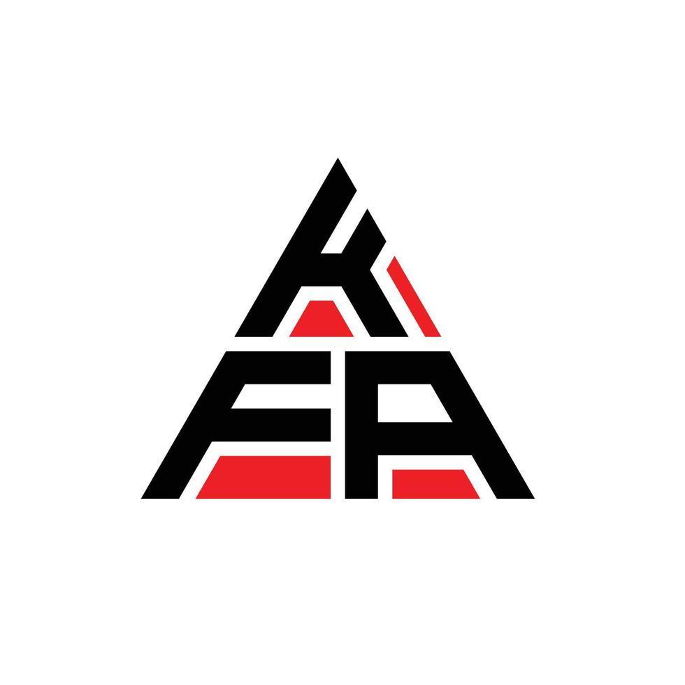création de logo de lettre triangle kfa avec forme de triangle. monogramme de conception de logo triangle kfa. modèle de logo vectoriel triangle kfa avec couleur rouge. logo triangulaire kfa logo simple, élégant et luxueux.
