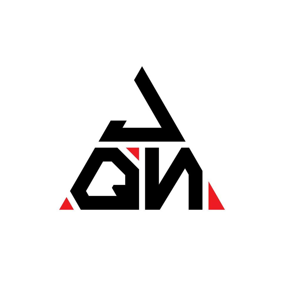 création de logo de lettre triangle jqn avec forme de triangle. monogramme de conception de logo triangle jqn. modèle de logo vectoriel triangle jqn avec couleur rouge. logo triangulaire jqn logo simple, élégant et luxueux.
