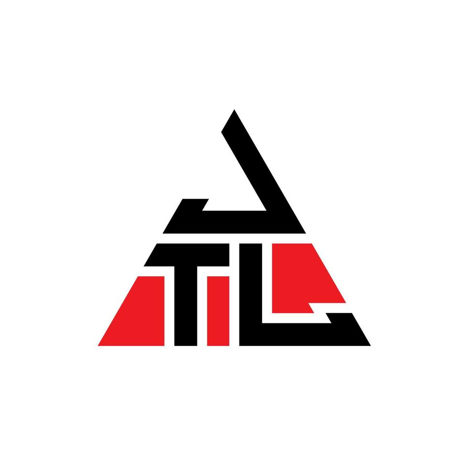 création de logo de lettre triangle jtl avec forme de triangle. monogramme de conception de logo triangle jtl. modèle de logo vectoriel triangle jtl avec couleur rouge. logo triangulaire jtl logo simple, élégant et luxueux.