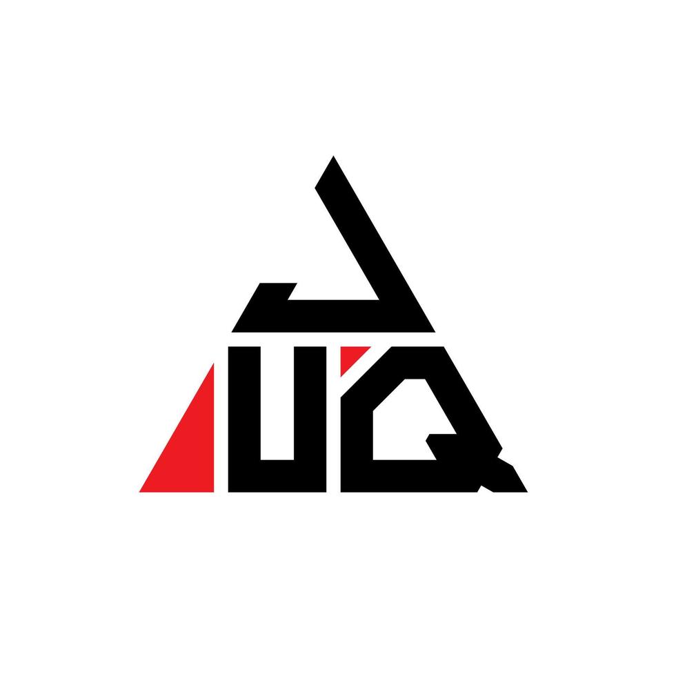 création de logo de lettre triangle juq avec forme de triangle. monogramme de conception de logo triangle juq. modèle de logo vectoriel triangle juq avec couleur rouge. logo triangulaire juq logo simple, élégant et luxueux.