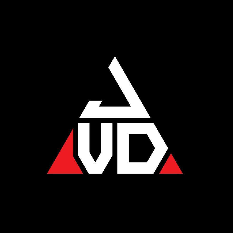 création de logo de lettre triangle jvd avec forme de triangle. monogramme de conception de logo triangle jvd. modèle de logo vectoriel triangle jvd avec couleur rouge. logo triangulaire jvd logo simple, élégant et luxueux.