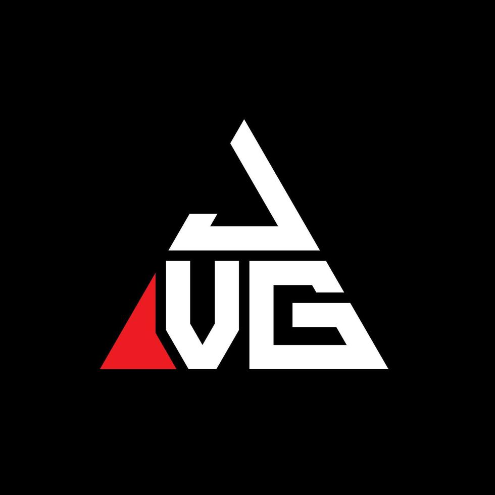 création de logo de lettre triangle jvg avec forme de triangle. monogramme de conception de logo triangle jvg. modèle de logo vectoriel triangle jvg avec couleur rouge. logo triangulaire jvg logo simple, élégant et luxueux.