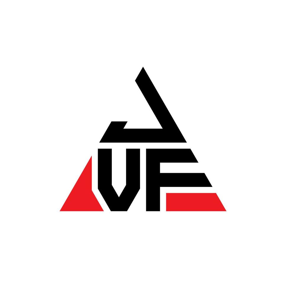 création de logo de lettre triangle jvf avec forme de triangle. monogramme de conception de logo triangle jvf. modèle de logo vectoriel triangle jvf avec couleur rouge. logo triangulaire jvf logo simple, élégant et luxueux.