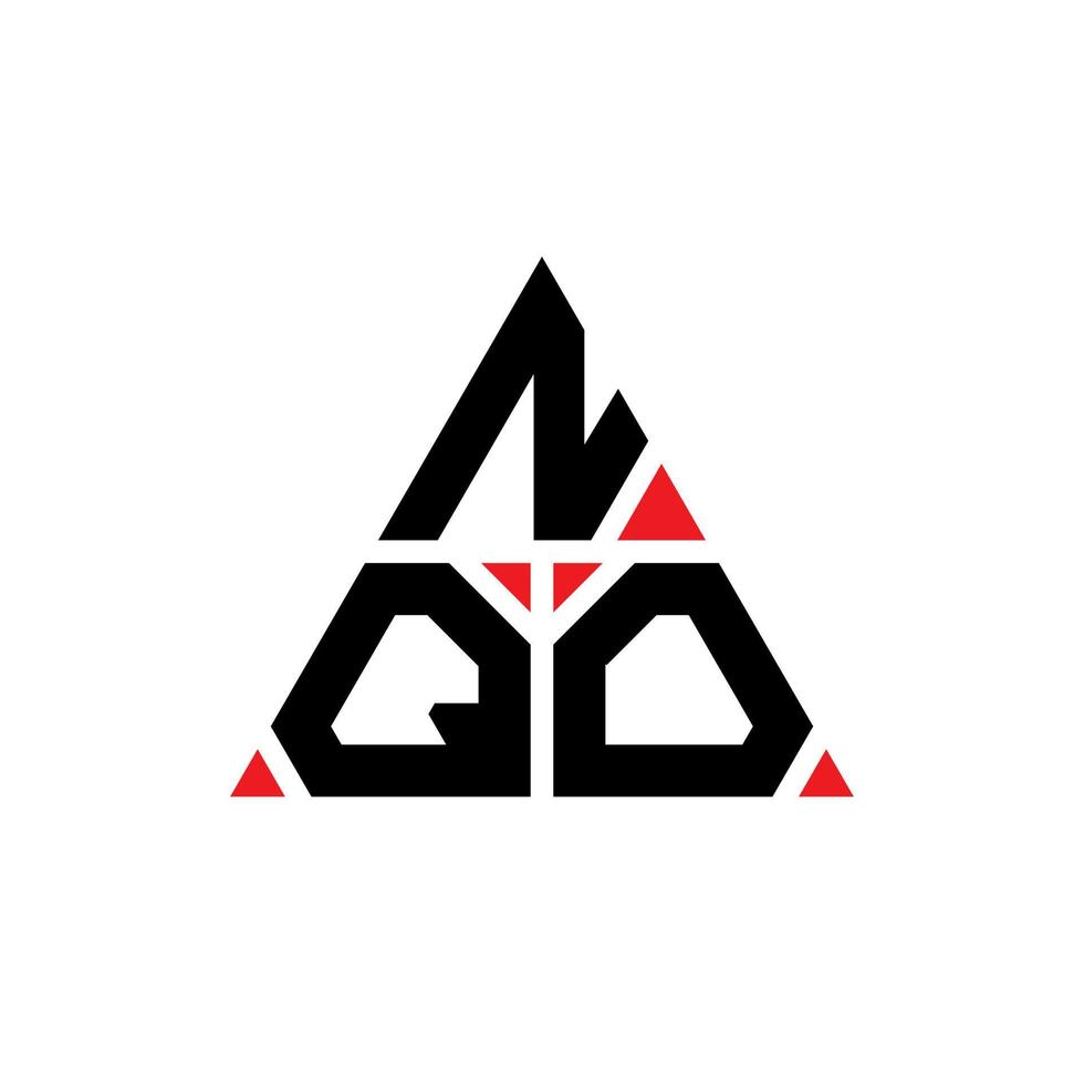 création de logo de lettre triangle nqo avec forme de triangle. monogramme de conception de logo triangle nqo. modèle de logo vectoriel triangle nqo avec couleur rouge. logo triangulaire nqo logo simple, élégant et luxueux.