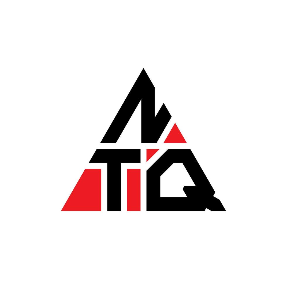 création de logo de lettre triangle ntq avec forme de triangle. monogramme de conception de logo triangle ntq. modèle de logo vectoriel triangle ntq avec couleur rouge. logo triangulaire ntq logo simple, élégant et luxueux.