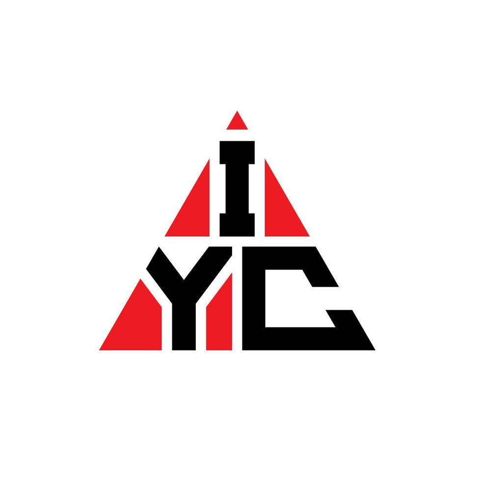 création de logo de lettre triangle iyc avec forme de triangle. monogramme de conception de logo triangle iyc. modèle de logo vectoriel triangle iyc avec couleur rouge. iyc logo triangulaire logo simple, élégant et luxueux.