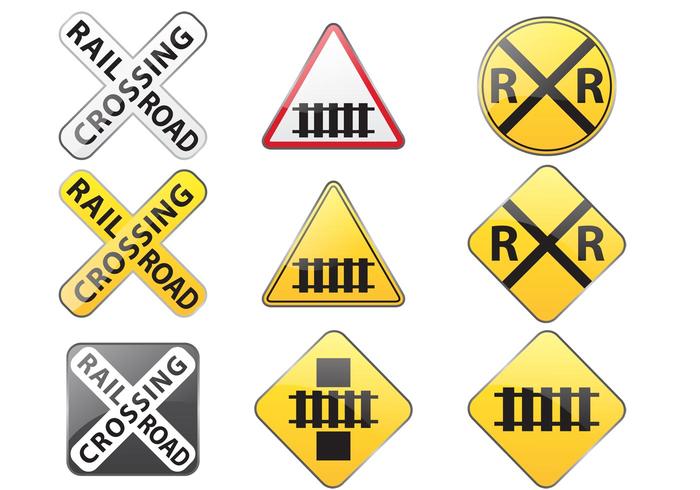 Vecteurs de signes de chemin de fer vecteur