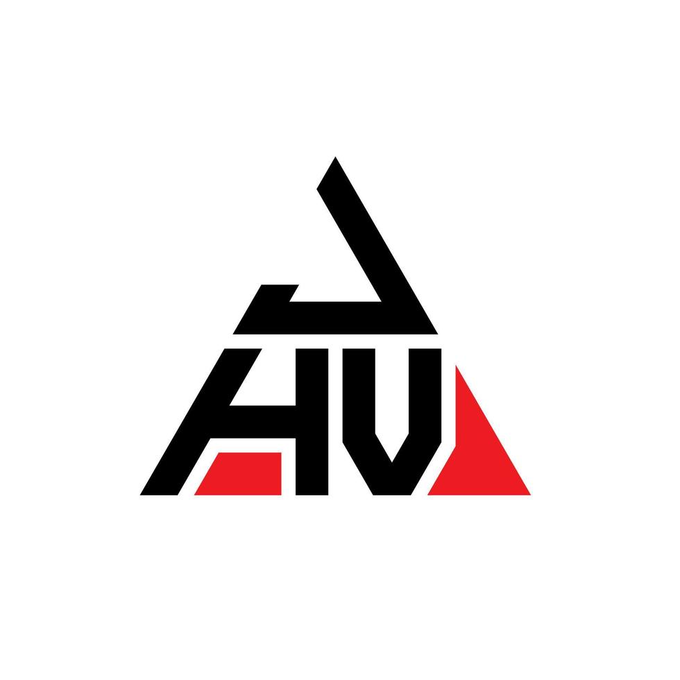 création de logo de lettre triangle jhv avec forme de triangle. monogramme de conception de logo triangle jhv. modèle de logo vectoriel triangle jhv avec couleur rouge. logo triangulaire jhv logo simple, élégant et luxueux.