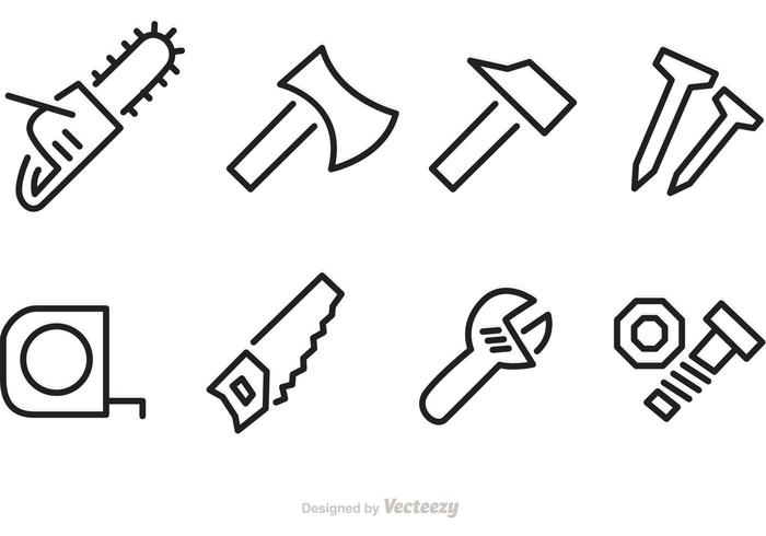 Outils de construction Réaliser des icônes vectorielles vecteur