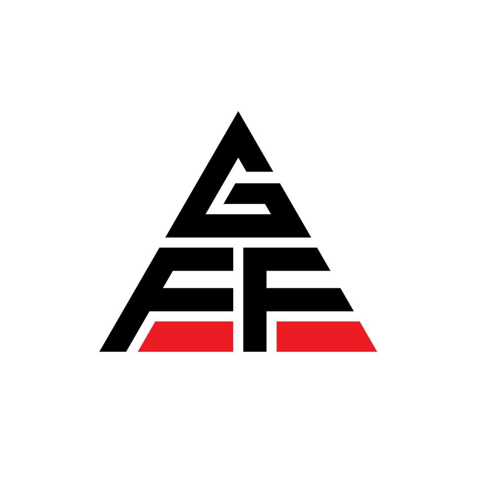 création de logo de lettre triangle gff avec forme de triangle. monogramme de conception de logo triangle gff. modèle de logo vectoriel triangle gff avec couleur rouge. logo triangulaire gff logo simple, élégant et luxueux.