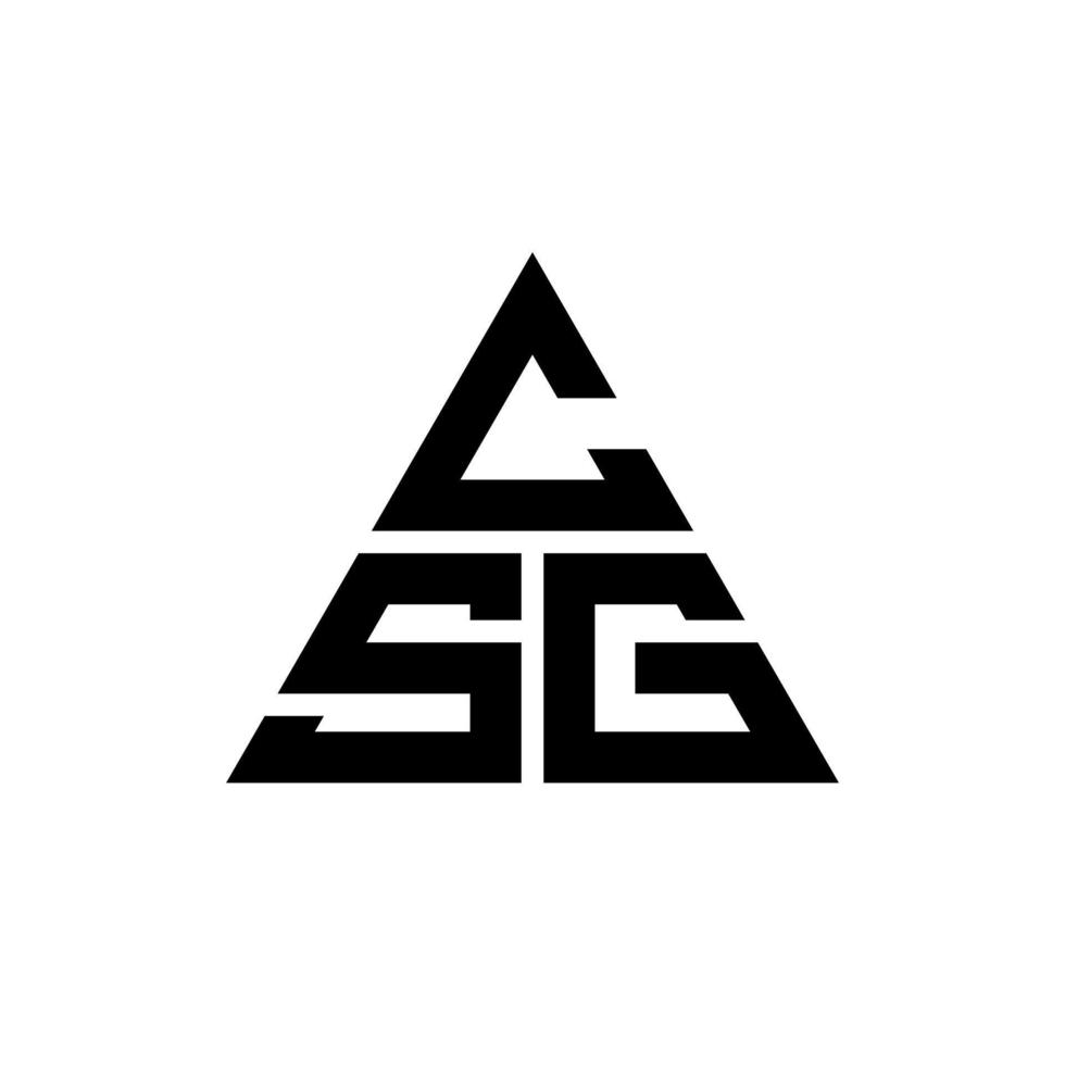 création de logo de lettre triangle csg avec forme de triangle. monogramme de conception de logo triangle csg. modèle de logo vectoriel triangle csg avec couleur rouge. logo triangulaire csg logo simple, élégant et luxueux.