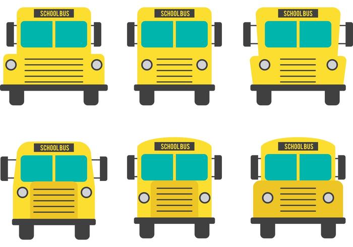 Vecteurs d'autobus scolaire à vue avant vecteur