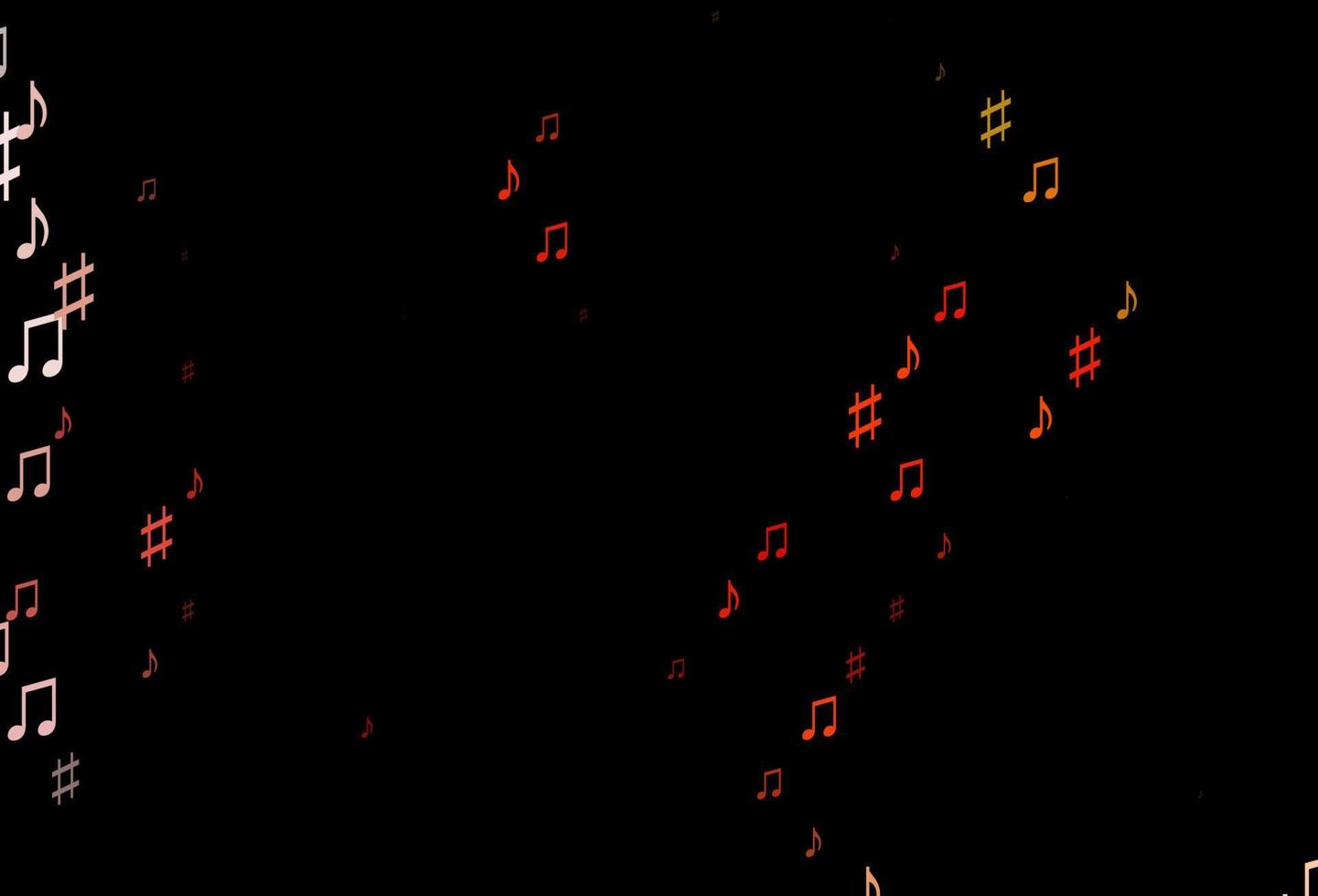 motif vectoriel rouge foncé et jaune avec des éléments de musique.