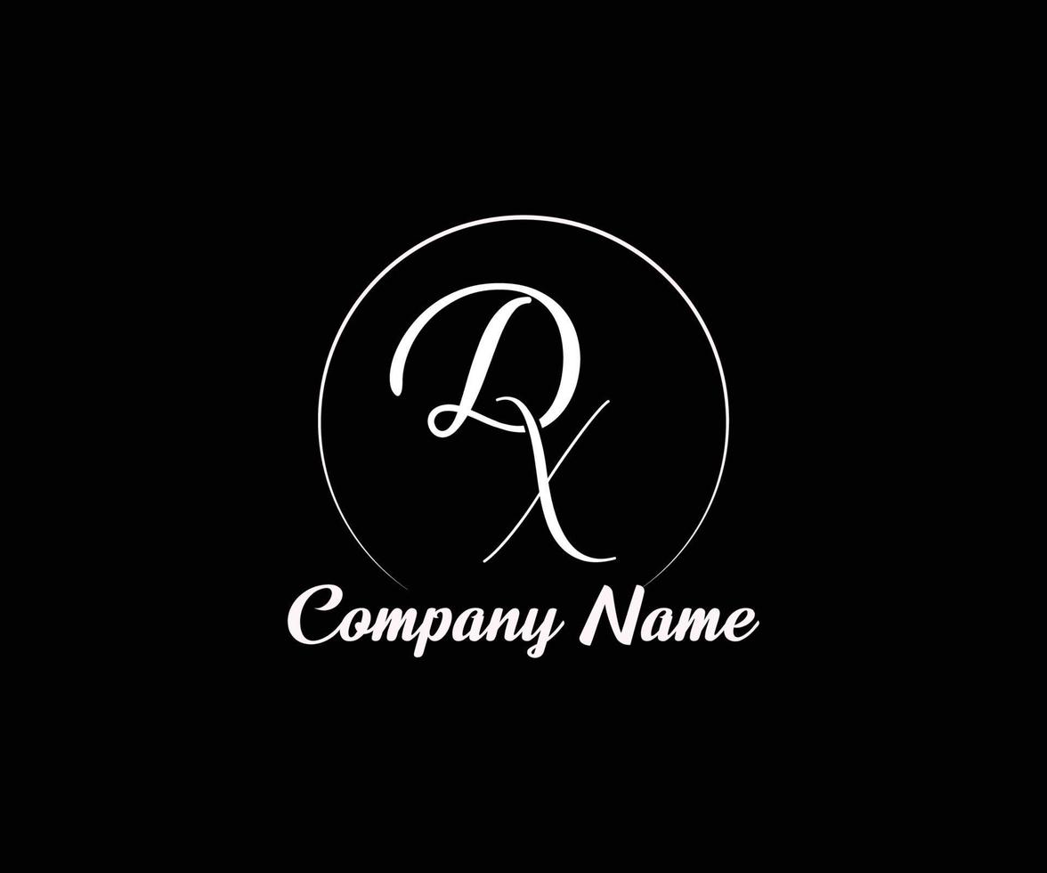 logo monogramme avec lettre dx. logo de typographie créative pour entreprise ou entreprise vecteur