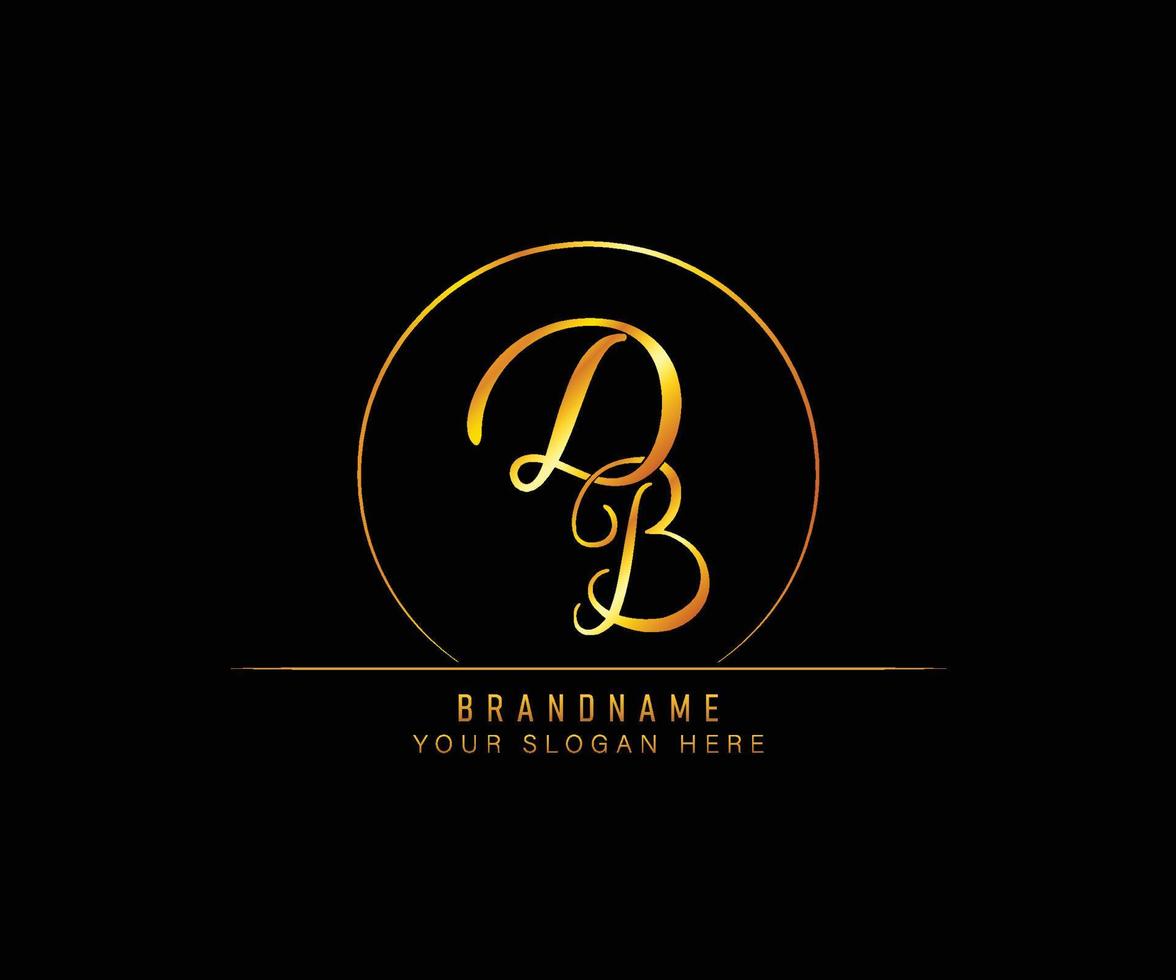 logo monogramme avec lettre db. logo de typographie créative pour entreprise ou entreprise vecteur