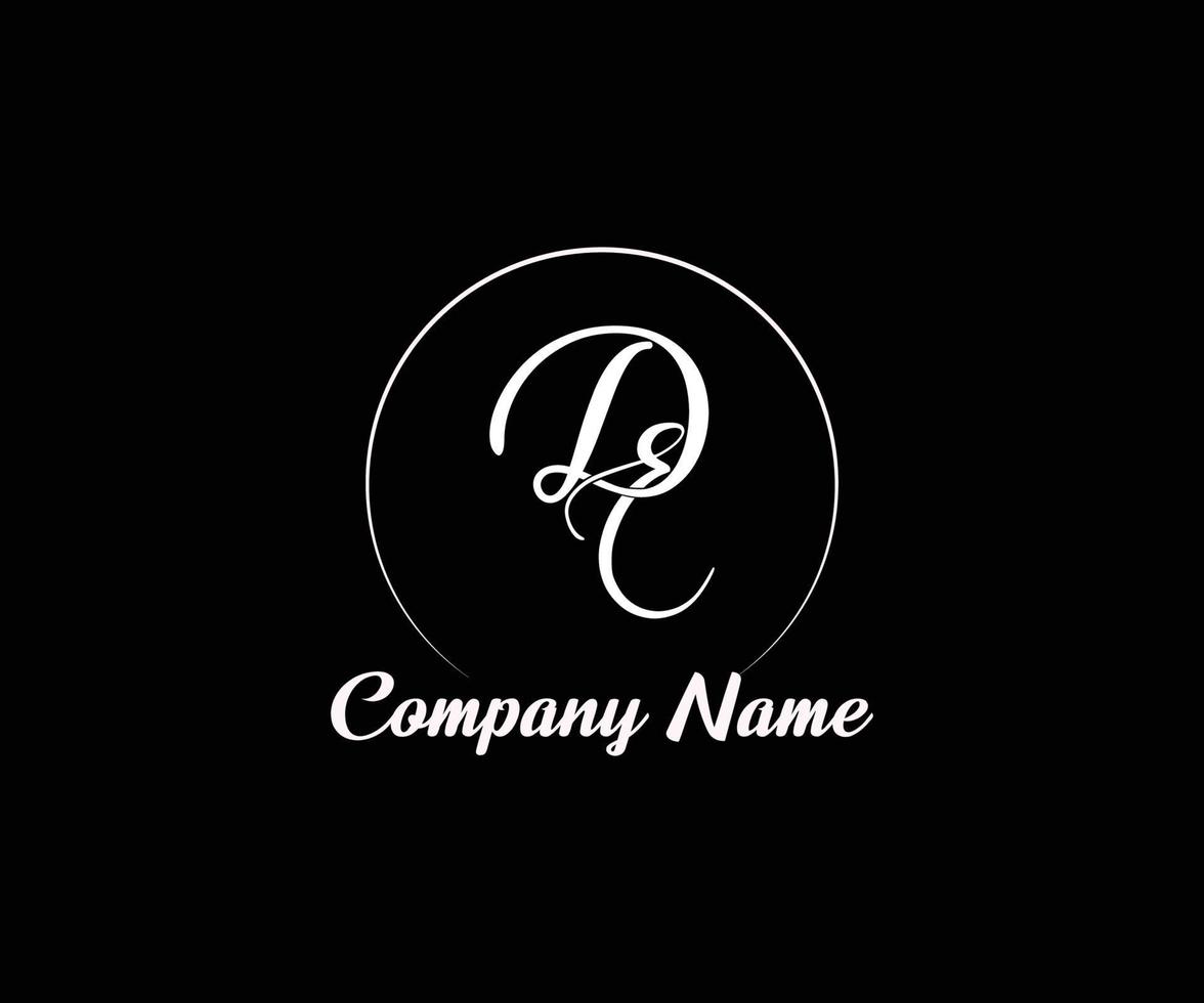 logo monogramme avec lettre de. logo de typographie créative pour entreprise ou entreprise vecteur