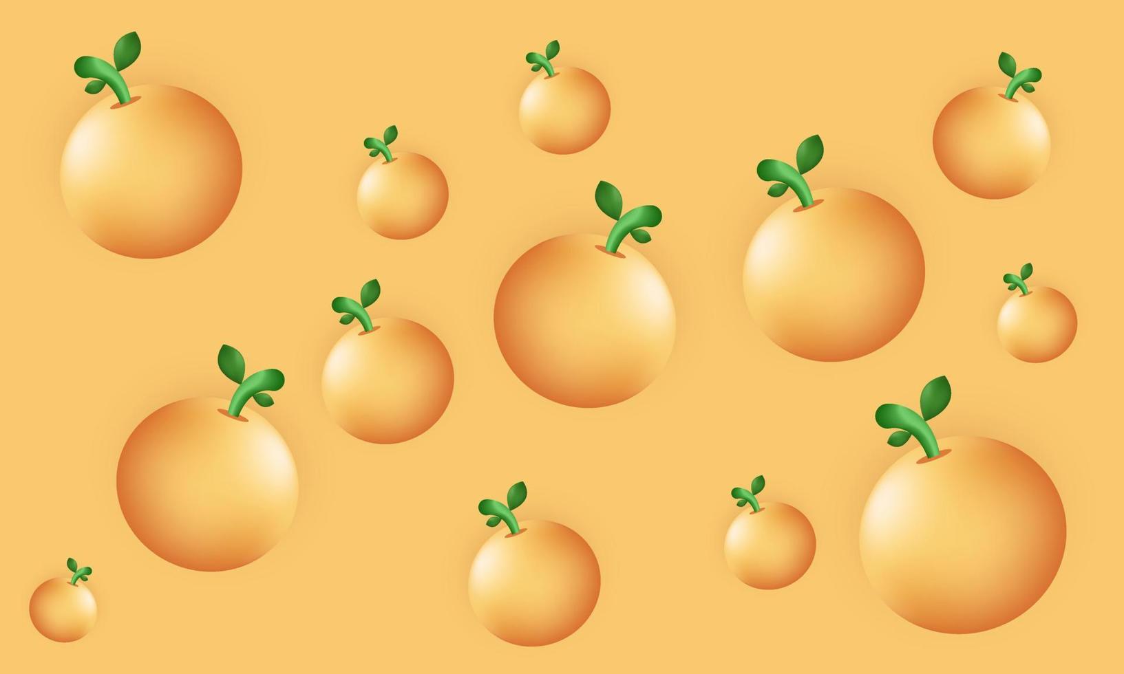 icône de vecteur de conception de fruits et légumes orange 3d unique isolée sur