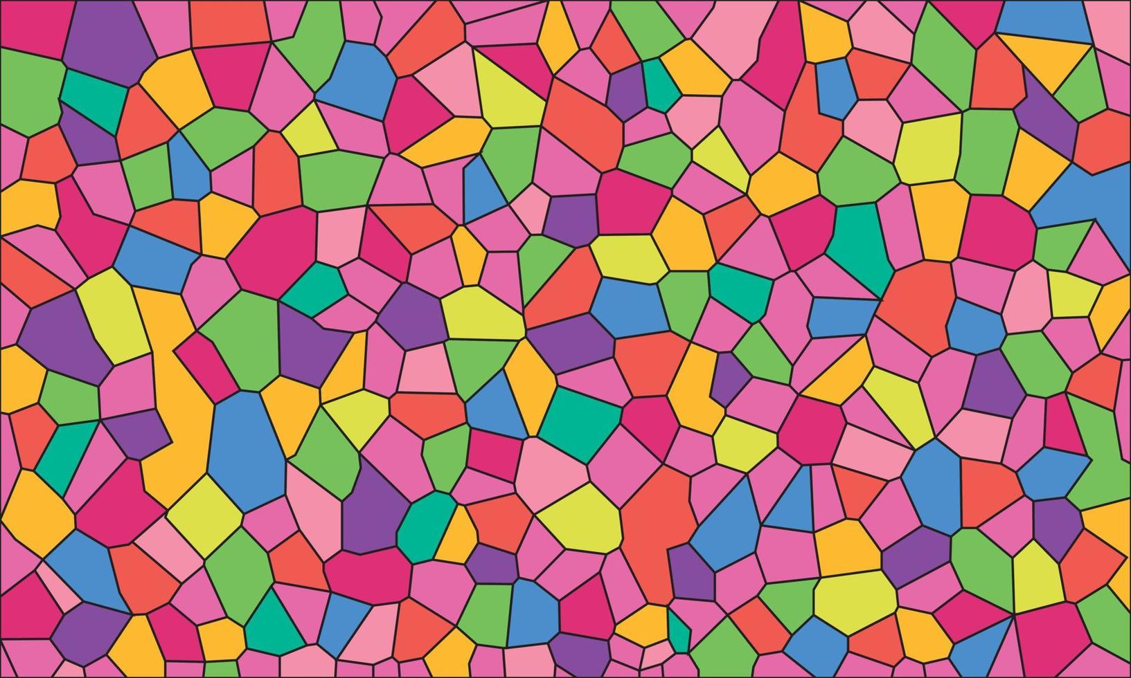 illustration abstraite cristallisée avec carnaval coloré pour vecteur effet vitrail