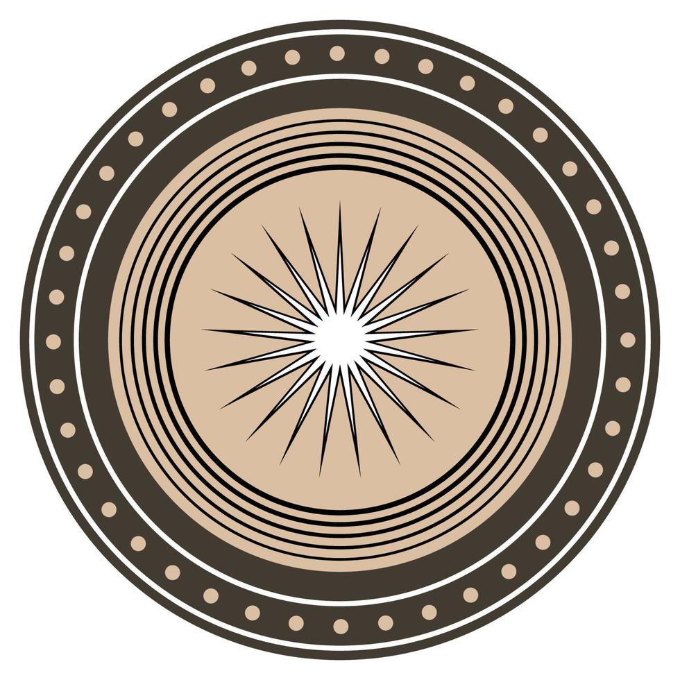symbole graphique de logo de cercle rond. motif de forme minimaliste abstrait rond pour l'impression de t-shirt, la décoration de papier peint, le logo. vecteur
