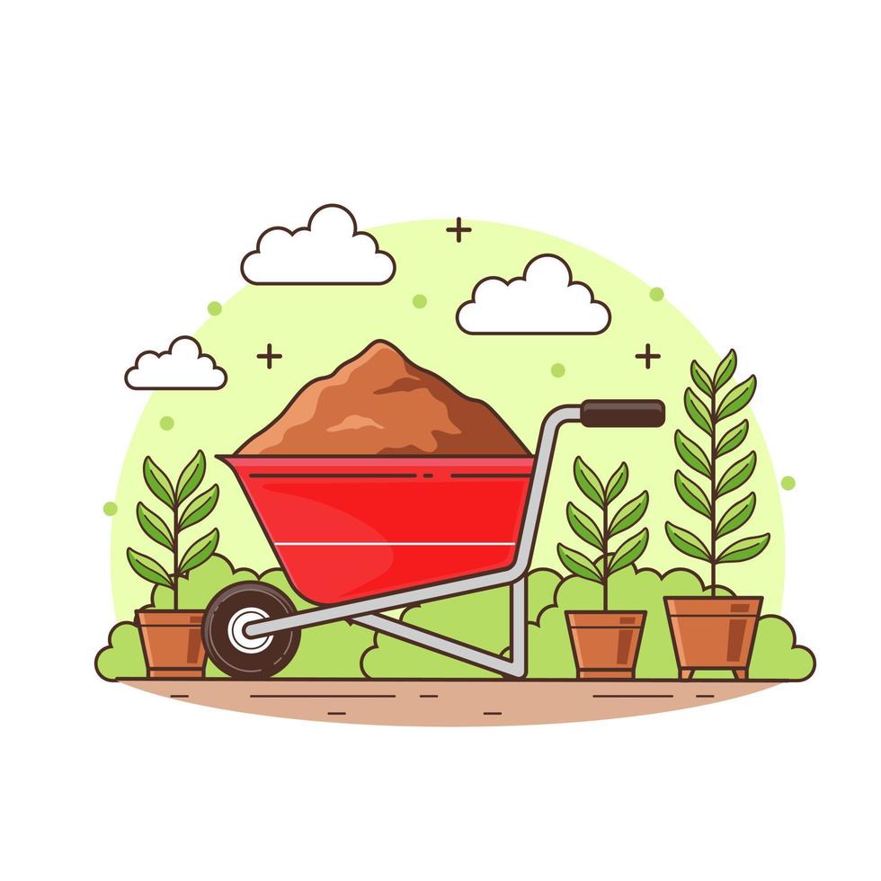 conception de vecteur d'illustration de jardinage