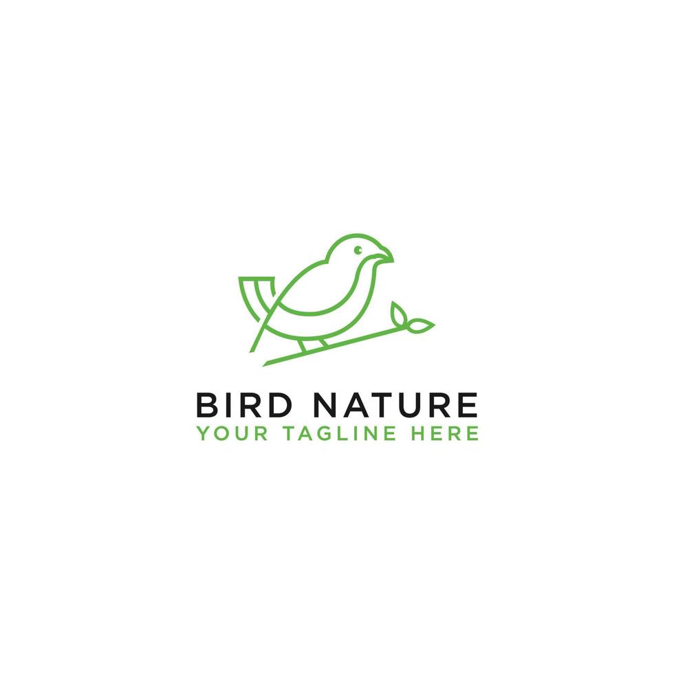 modèle d'icône d'oiseau de création de logo vectoriel