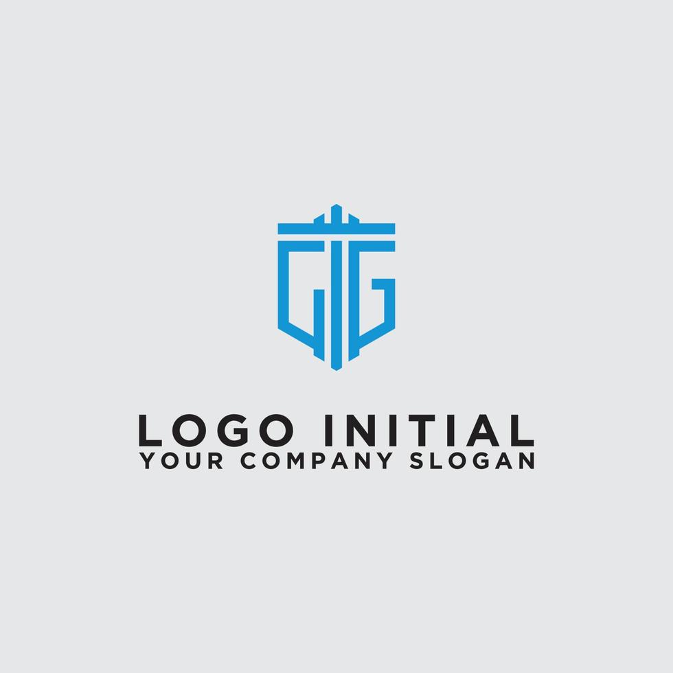 inspiration de conception de logo pour les entreprises à partir des lettres initiales de l'icône du logo cg. -vecteur vecteur