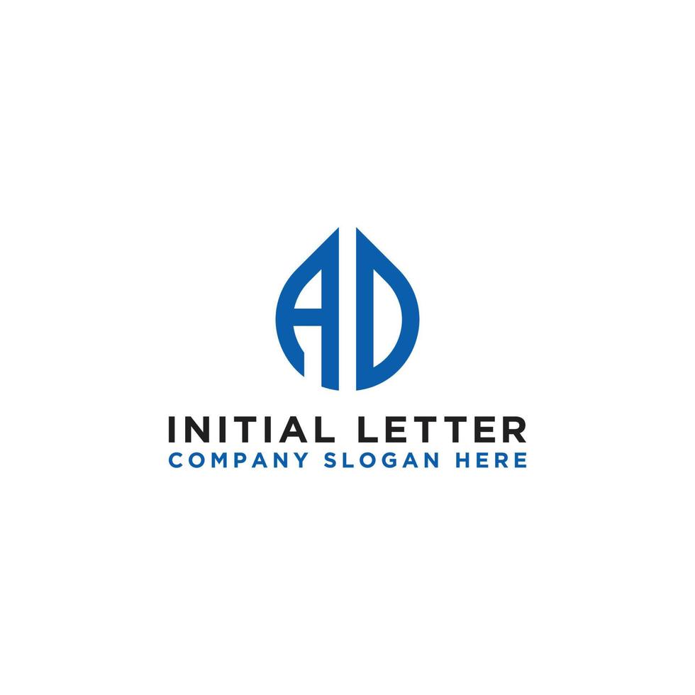 ad lettres icônes initiales monogramme.- création de logo d'inspiration vectorielle - vecteur