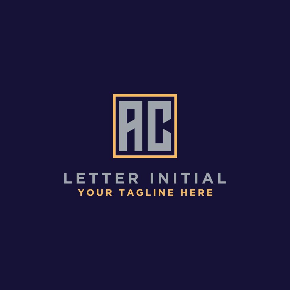 modèle de conception de logo, lettre ac. - vecteur