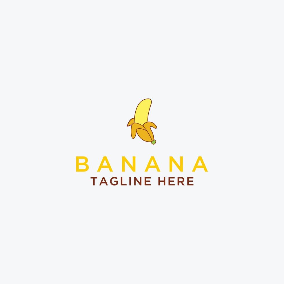 modèle logo banane santé alimentaire conception vecteur