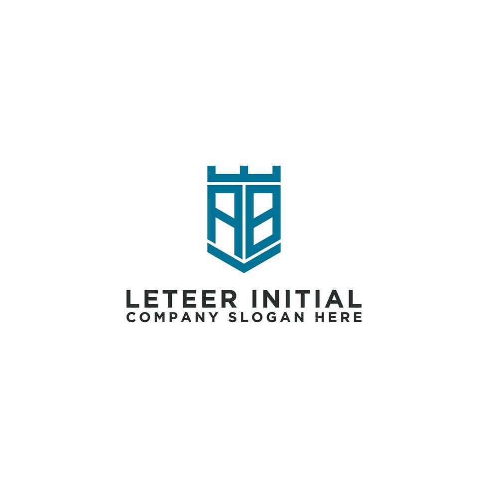 inspiration de conception de logo pour les entreprises à partir des lettres initiales de l'icône du logo ab. -vecteur vecteur