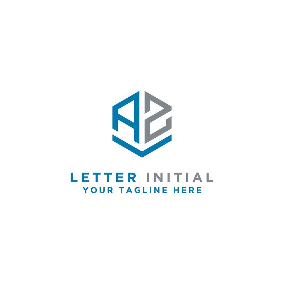 conceptions de logo d'entreprise inspirantes à partir des lettres initiales de l'icône du logo az. -vecteurs vecteur