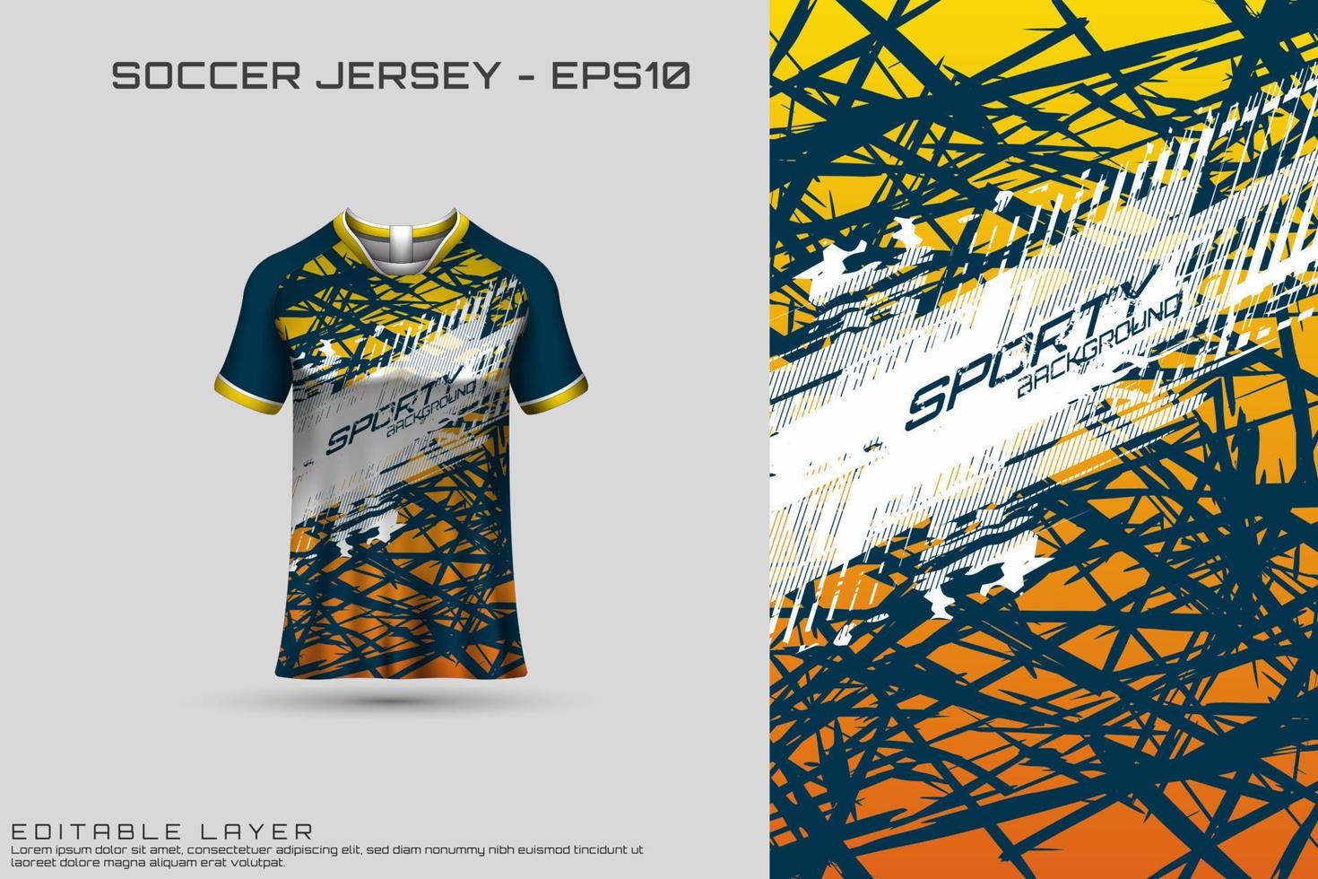 conception de maillot de sport. design sportif pour le football, la course, le maillot de jeu. vecteur. vecteur