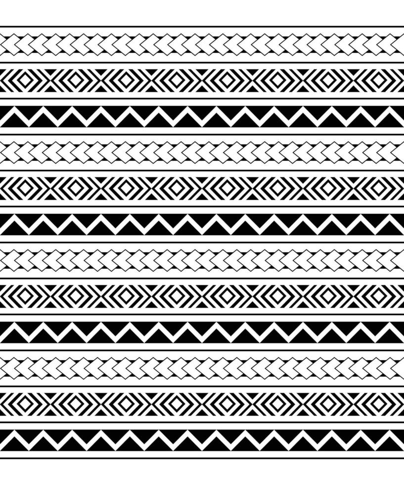 motif sans soudure tribal ethnique géométrique. arrière-plan pour tissu, papier peint, modèle de carte, papier d'emballage, tapis, textile, couverture. motif hawaïen style tatouage ethnique vecteur