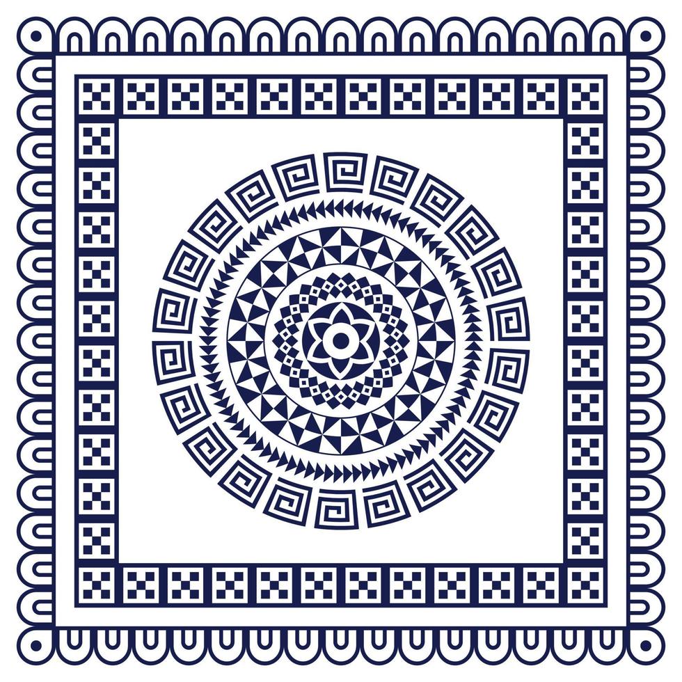 motif bandana écharpe tribal. conception de style maori polynésien pour femme hijab, tapis boho, bandana, cravates, batik, tapis, châle, taie d'oreiller. motif carré vecteur