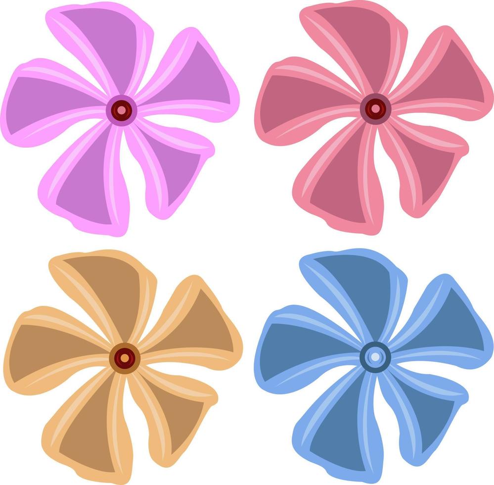 art vectoriel de fleur de catharanthus pour la conception graphique et l'élément décoratif