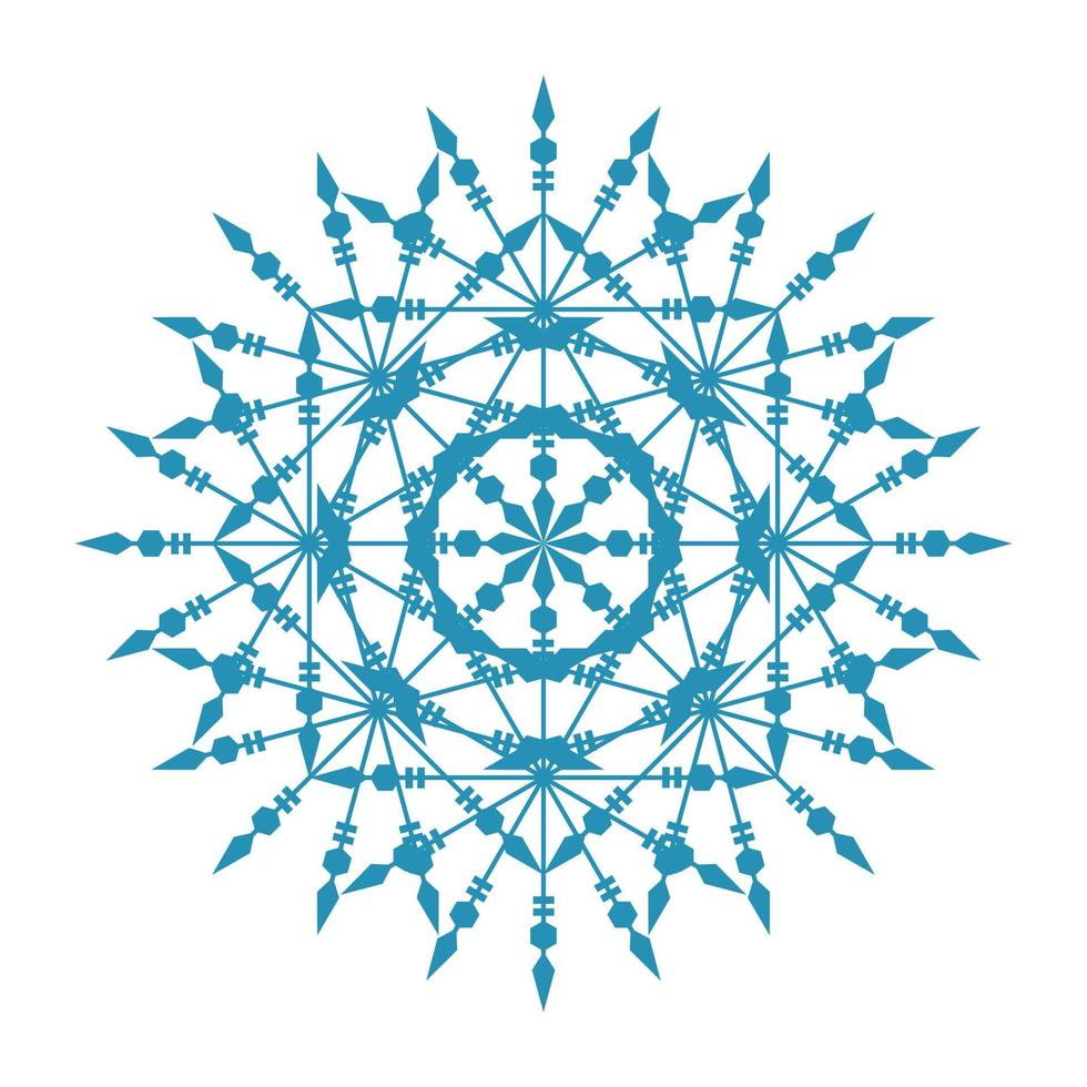 icône de symbole de dentelle de cercle rond de mandala. modèle de mandala oriental abstrait. icône d'élément élégant motif arabesque de style yoga vecteur
